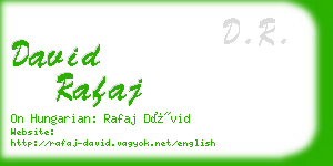 david rafaj business card